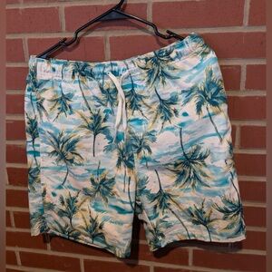 Old Navy Tropical Palm Tree Print Swim Shorts